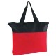 Black Trim Zippered Non-Woven Tote Bag