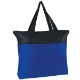 Black Trim Zippered Non-Woven Tote Bag