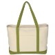 Large Heavy Cotton Canvas Zippered Boat Tote