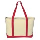 Large Heavy Cotton Canvas Zippered Boat Tote