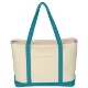Large Heavy Cotton Canvas Zippered Boat Tote
