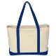 Large Heavy Cotton Canvas Zippered Boat Tote
