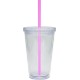 Acrylic Beverage Double Wall Tumbler, 16oz., BPA Free