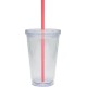 Acrylic Beverage Double Wall Tumbler, 16oz., BPA Free