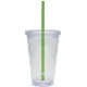 Acrylic Beverage Double Wall Tumbler, 16oz., BPA Free