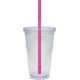 Acrylic Beverage Double Wall Tumbler, 16oz., BPA Free