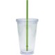 Acrylic Beverage Double Wall Tumbler, 16oz., BPA Free