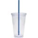 Acrylic Beverage Double Wall Tumbler, 16oz., BPA Free