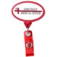 Jumbo Oval Retractable Badgeholder, Alligator Clip