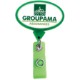 Jumbo Oval Retractable Badgeholder, Alligator Clip