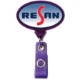 Jumbo Oval Retractable Badgeholder, Alligator Clip