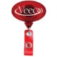 Jumbo Oval Retractable Badgeholder, Alligator Clip