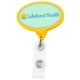 Jumbo Oval Retractable Badgeholder, Alligator Clip