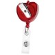 Jumbo Apple Shape Retractable Badgeholder, Alligator Clip