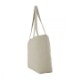 Zippered Cotton Canvas Shoulder Tote