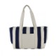 Large Striped Canvas Tote