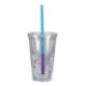 Dynamic Acrylic Tumbler w/ Mood Color Changing Straw, 16oz., BPA Free