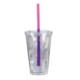Dynamic Acrylic Tumbler w/ Mood Color Changing Straw, 16oz., BPA Free