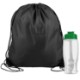 Drawstring Polyester Backpack with Bottle, 27 oz.