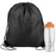 Drawstring Polyester Backpack with Bottle, 27 oz.