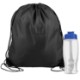 Drawstring Polyester Backpack with Bottle, 27 oz.