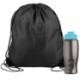 Drawstring Polyester Backpack with Bottle, 27 oz.