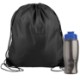 Drawstring Polyester Backpack with Bottle, 27 oz.