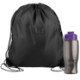 Drawstring Polyester Backpack with Bottle, 27 oz.