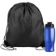 Drawstring Polyester Backpack with Bottle, 27 oz.
