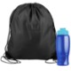 Drawstring Polyester Backpack with Bottle, 27 oz.