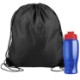 Drawstring Polyester Backpack with Bottle, 27 oz.