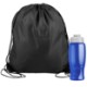 Drawstring Polyester Backpack with Bottle, 27 oz.