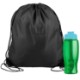 Drawstring Polyester Backpack with Bottle, 27 oz.