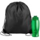 Drawstring Polyester Backpack with Bottle, 27 oz.