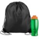 Drawstring Polyester Backpack with Bottle, 27 oz.