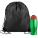 Drawstring Polyester Backpack with Bottle, 27 oz.