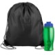 Drawstring Polyester Backpack with Bottle, 27 oz.