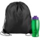Drawstring Polyester Backpack with Bottle, 27 oz.