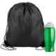 Drawstring Polyester Backpack with Bottle, 27 oz.