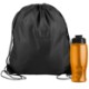 Drawstring Polyester Backpack with Bottle, 27 oz.