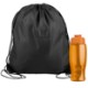 Drawstring Polyester Backpack with Bottle, 27 oz.