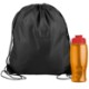 Drawstring Polyester Backpack with Bottle, 27 oz.