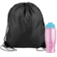Drawstring Polyester Backpack with Bottle, 27 oz.