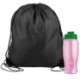Drawstring Polyester Backpack with Bottle, 27 oz.