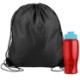 Drawstring Polyester Backpack with Bottle, 27 oz.