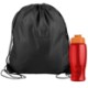 Drawstring Polyester Backpack with Bottle, 27 oz.