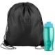 Drawstring Polyester Backpack with Bottle, 27 oz.