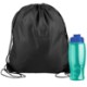 Drawstring Polyester Backpack with Bottle, 27 oz.