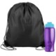 Drawstring Polyester Backpack with Bottle, 27 oz.