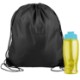 Drawstring Polyester Backpack with Bottle, 27 oz.